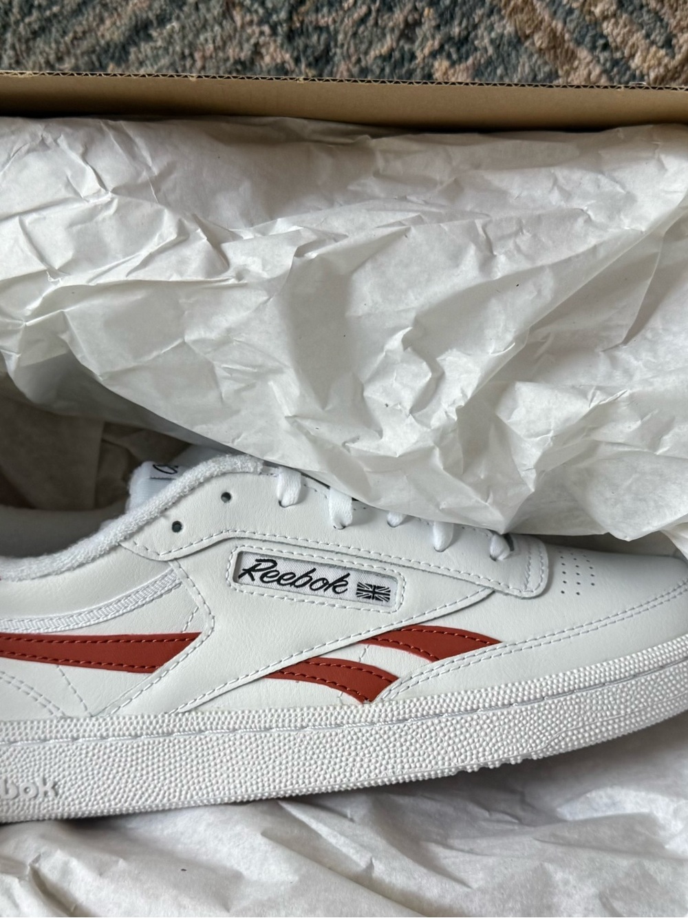 Reebok Club C Revenge Legacy - White/White/Red, 9.5, dead-stock